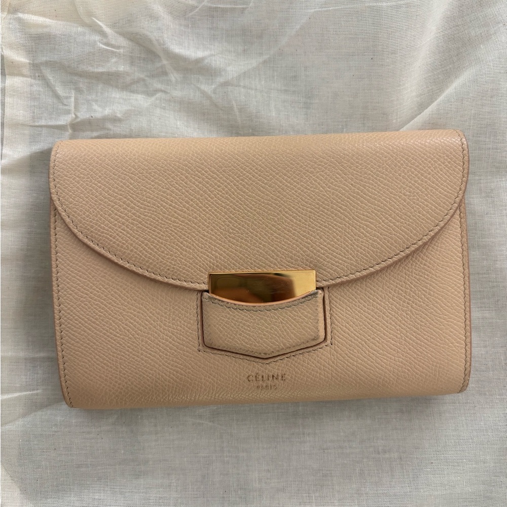 Celine Leather Medium Flap Wallet